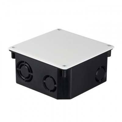 Фотография Коробка распаячная КМТ-010-006 с крышкой для твердых стен (107х107х50) с саморезами IP20 EKF PROxima, артикул plc-kmt-010-006