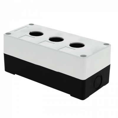 Фотография Корпус КП103 пластиковый 3 кнопки белый EKF PROxima, артикул cpb-103-w