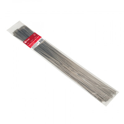 Фотография Хомут AISI 304 из нержавеющей стали, 4.6x840 (100 шт.) FlexLock PROxima, артикул plc-fl-tss-304-4.6x840