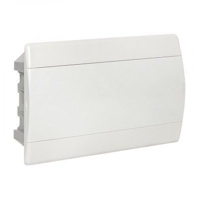 Фотография Щит распределительный ЩРВ-П-18 (пром. упаковка) белая дверца IP41 EKF Basic, артикул pb-v-18w-bas