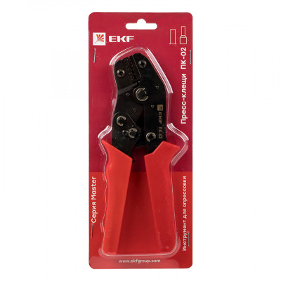 Фотография Пресс-клещи ПК-02 ( 0.25-6.0 мм2 НШвИ НШв) EKF Master, артикул pk-02-mas