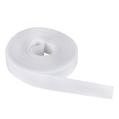 Фотография Хомут-липучка 16 мм (5м ролл) белый EKF PROxima, артикул hlft-1-w