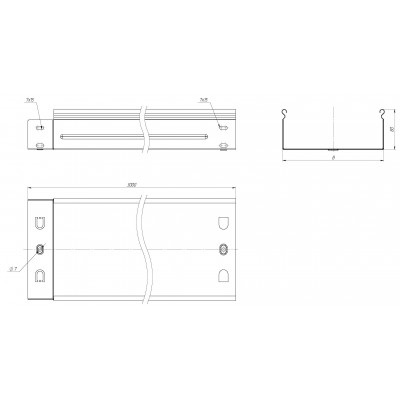 Фотография Лоток неперфорированный 80х600х3000-1,0 мм (6 м) EKF, артикул L8060000