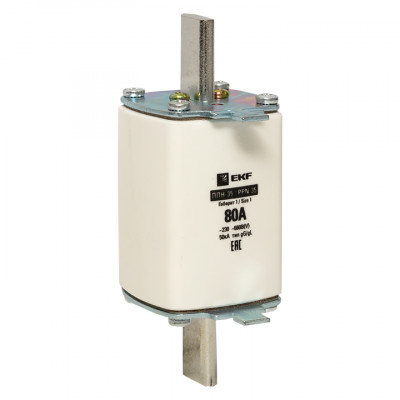Фотография Плавкая вставка ППН-35 250/ 80А габарит 1 EKF PROxima, артикул fus-35/250/80