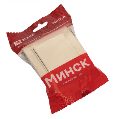 Фотография Розетка 1-местная СП с/з Минск с крышкой 16А бежевая с защ. штор. EKF, артикул ERR16-029-200