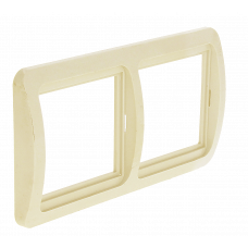 Лондон Рамка 2-местная горизонтальная бежевая EKF PROxima