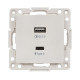 Фотография Стокгольм Механизм Розетки с 2USB type-A + type-C белый  EKF PROxima, артикул EYR-2USB-type-C