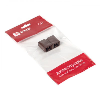 Фотография Соединитель (15х10) (4 шт) темное дерево EKF-Plast, артикул cond-15-10x4