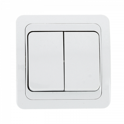 Фотография Лондон Выключатель 2-клавишный 10А белый EKF PROxima, артикул EEV10-023-10