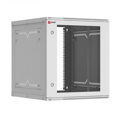 Фотография Шкаф телекоммуникационный настенный разборный 12U (600х650) дверь стекло, Astra серия EKF PROxima, артикул ITB12G650D