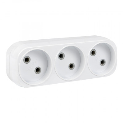 Фотография Разветвитель 3 гн. б/з плоский 6А 250B EKF PROxima, артикул ARP6-3