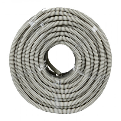 Фотография Труба гофрированная ПВХ с протяжкой d16 мм (100 м) серая EKF-Plast, артикул tg-z-16