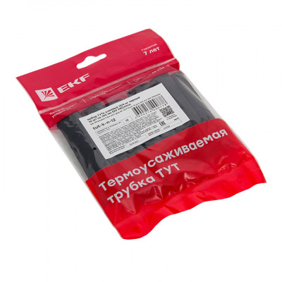 Фотография Набор ТУТк клеевые 12/4 нг черные 10шт по 100мм EKF PROxima, артикул tut-k-n-12