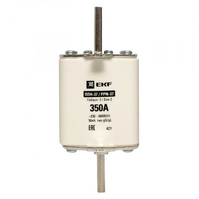 Фотография Плавкая вставка ППН-37 400/350А габарит 2 EKF PROxima, артикул fus-37/400/350