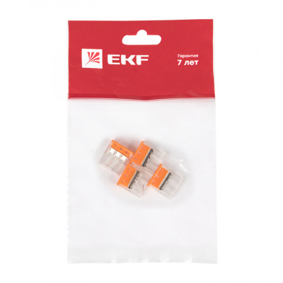 Фотография Клемма СМК 2273-243 (с пастой) 3 отверстия 0,5-2.5мм2 (4шт.) EKF PROxima, артикул plc-smk-2273-243r