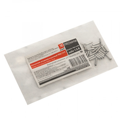 Фотография Наконечникштыревойвтулочный НШв  1.5-8 (уп50шт) EKF PROxima, артикул nshv-1.5-8