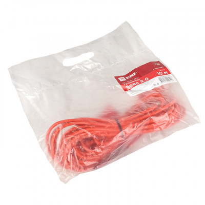 Фотография Удлинитель Зевс 2.0 10м c  заземлением ПВС 3*1 16А/3,5кВт PROxima EKF, артикул USB02-16-310-1-10