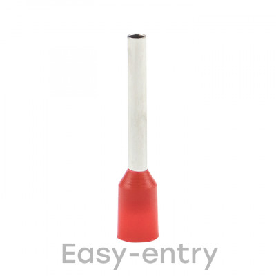 Фотография Наконечник штыревой втулочный изолированный  НШвИ 1,0-12 (50шт.) EKF PROxima, артикул nhvi-1.0-12