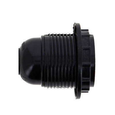 Фотография Патрон карболитовый с кольцом Е27 черн. без наклейки EKF PROxima, артикул LHC-E27-r