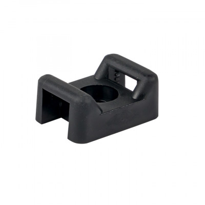 Фотография Площадка под хомуты (22x16) с монтажным отверстием М4 чёрная (100шт.) EKF PROxima, артикул pmo-22-16-b