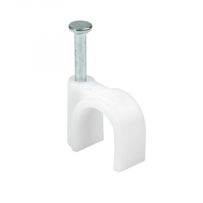 Фотография Скоба крепежная круглая (10мм.) (50шт.) EKF PROxima, артикул plcn-sr-10