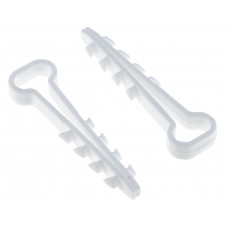 Дюбель-хомут (6х14 мм) для плоского кабеля белый (10 шт.) EKF PROxima