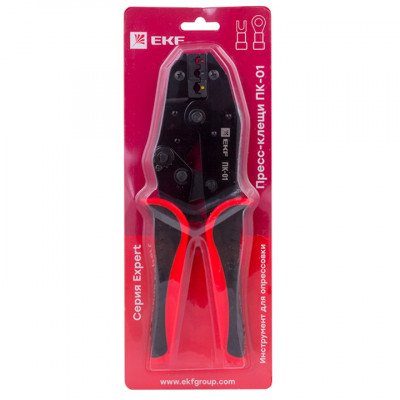 Фотография Пресс-клещи ПК-01 ( 0.5-6.0 мм2 НКИ НВИ) EKF Expert, артикул pk-01-exp