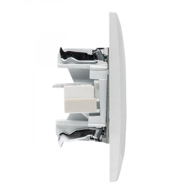 Фотография Валенсия розетка компьютерная RJ-45 2-местная белая EKF PROxima, артикул EWK02-035-10