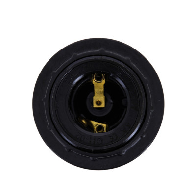 Фотография Патрон карболитовый с кольцом Е27 черн. без наклейки EKF PROxima, артикул LHC-E27-r