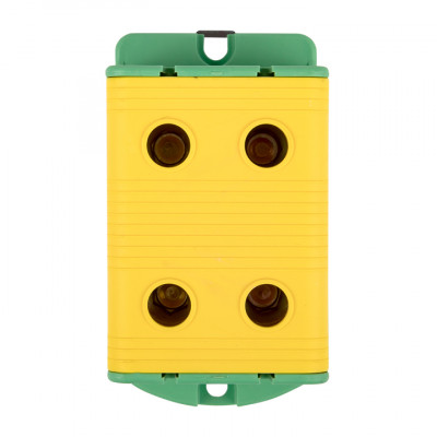 Фотография Клемма силовая вводная двойная КСВ 35-150 желто-зеленая EKF PROxima, артикул kvs2-35-150-y-green