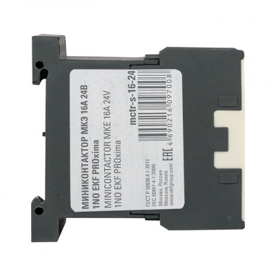 Фотография Миниконтактор МКЭ 16А 24В 1NO EKF PROxima, артикул Mctr-s-16-24