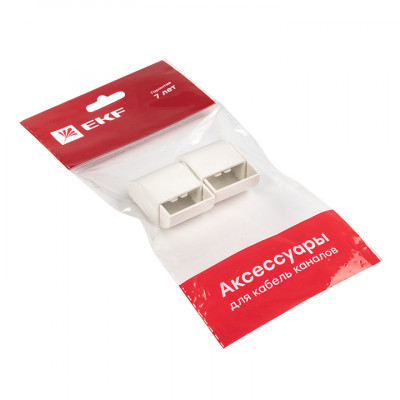 Фотография Заглушка (25х16) (4 шт) белая EKF-Plast, артикул ecw-25-16x4