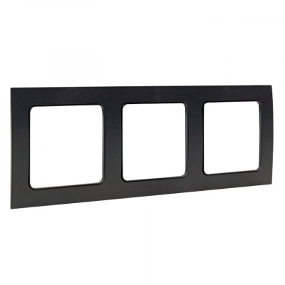 Фотография Стокгольм Рамка 3-местная черная EKF PROxima, артикул EAM-G-302-30