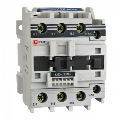 Фотография Контактор КМЭп малогабаритный 40А 220В DC 1NO 1NC EKF PROxima, артикул ctr-s-40-220-nc-no-p