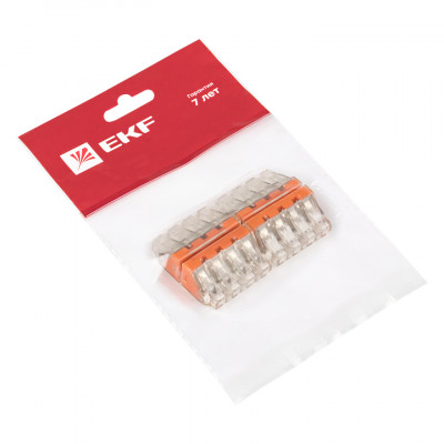 Фотография Клемма СМК 773-174 (с пастой), 4 отверстия, 2,5-6,0 мм2 (уп.4шт.) EKF PROxima, артикул plc-smk-773-174r