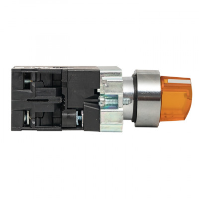 Фотография Переключатель BD33 3P c желтой подстветкой 24В NO EKF PROxima, артикул xb2-bk33-y-24