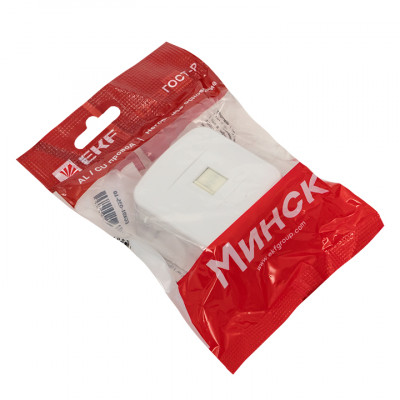 Фотография Минск Розетка RJ-45 1-местная, ОП  1А, 120В, белая EKF Basic, артикул EGK01-035-10