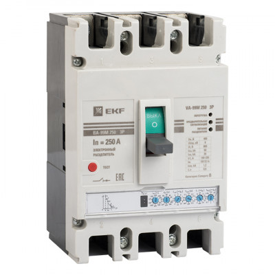 Фотография Выключатель автоматический ВА-99М  250/250А 3P 50кА с электронным расцепителем EKF PROxima, артикул mccb99-250-250me