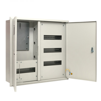 Фотография Щит учетно-распред. встраиваемый ЩУРв 3/48 двухдверный (620х660х165) IP31 EKF PROxima, артикул mb13-3/48-2