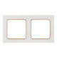 Фотография Стокгольм Рамка 2-местная белая с линией цвета шампань EKF PROxima, артикул EYM-G-303-10