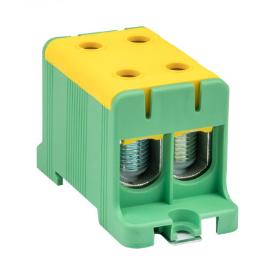 Фотография Клемма силовая вводная двойная КСВ 16-95 желто-зеленая EKF PROxima, артикул plc-kvs2-16-95-y-green