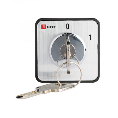 Фотография Переключатель кулачковый ПК-1-113 10А 3P «0-1» с ключом EKF PROxima, артикул pk-1-113-10