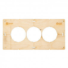 Шаблон для подрозетников c 3 отв. диам. 68 мм EKF Expert