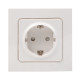 Фотография Стокгольм Розетка 1-местная с/з 16А белая с защ. штор. EKF PROxima, артикул EXR16-028-10