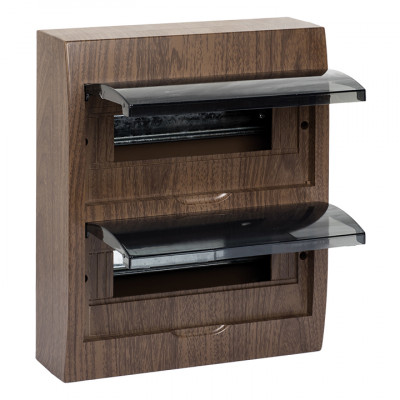 Фотография Щит распределительный навесной ЩРН-П-24 темное дерево IP41 EKF PROxima, артикул pb40-n-24-dark