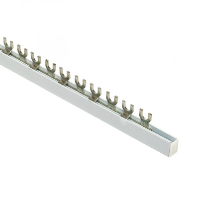 Фотография Шина соединительная типа FORK для 2-ф нагр. 100А 54 мод. EKF PROxima, артикул fork-02-100