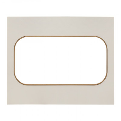 Фотография Стокгольм Рамка для розетки 2-местная белая с  линией цвета шампань  EKF PROxima, артикул EYM-G-305-20