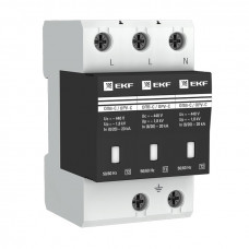 Ограничитель импульсных напряжений ОПВ-C/3P In 20кА 400В с сигн. EKF PROxima