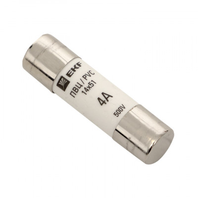 Фотография Плавкая вставка цилиндрическая ПВЦ (14х51)   4А EKF PROxima, артикул pvc-14x51-4