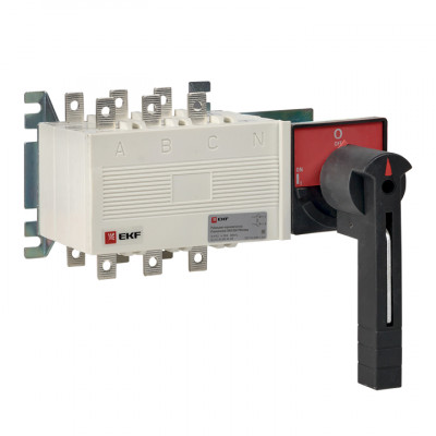 Фотография Рубильник-переключатель 100A 3P c рукояткой управления для прямой установки PowerSwitch EKF PROxima, артикул pscs-100-3